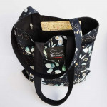 Υφασμάτινη τσάντα Tote Bag 100% Cotton OEKO TEX 100-Ευκάλυπτος-Διαστάσεις cm: 33χ38 (με επιλογές εσωτερικού χρώματος)