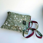 Υφασμάτινη τσάντα Tote Bag 100% Cotton OEKO TEX 100-Λαδί-Μωβ-Διαστάσεις cm: 33χ38