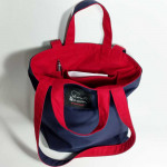 Υφασμάτινη τσάντα -Tote Bag 100% Cotton OEKO TEX 100- Μπλε-Κόκκινη-Διαστάσεις cm: 33χ38