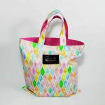 Υφασμάτινη τσάντα -Book-Tote Bag 100% Cotton OEKO TEX 100-"Multicolor Fuchsia"-Διαστάσεις cm: 30χ31