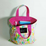 Υφασμάτινη τσάντα -Book-Tote Bag 100% Cotton OEKO TEX 100-"Multicolor Fuchsia"-Διαστάσεις cm: 30χ31