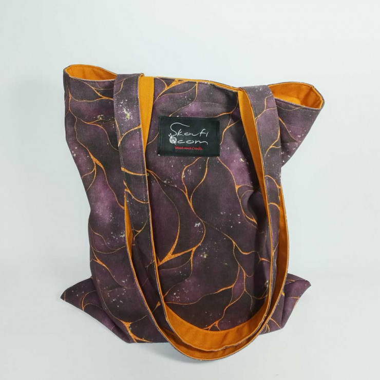 Υφασμάτινη τσάντα Tote Bag 100% Cotton OEKO TEX 100-"Χρυσοροές"-Διαστάσεις cm: 33χ38