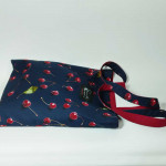 Εξαντλημένη!  Υφασμάτινη τσάντα Tote Bag 100% Cotton OEKO TEX 100-Κεράσια-Μπλε-Κόκκινο-Διαστάσεις cm: 33χ38
