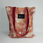 Υφασμάτινη τσάντα Tote Bag 100% Cotton OEKO TEX 100-Νερά Μαρμάρου σε Κόκκινο-Διαστάσεις cm: 33χ38