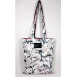 Υφασμάτινη Tote Bag 100% Βαμβακερή (OEKO-TEX) | Σχ΄΄έδιο: Ντάλιες | Επένδυση: Μωβ | Διαστάσεις: 33x38 cm | Με Επιλογές Χρωμάτων