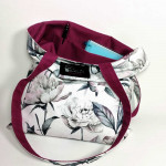 Υφασμάτινη Tote Bag 100% Βαμβακερή (OEKO-TEX) | Σχ΄΄έδιο: Ντάλιες | Επένδυση: Μωβ | Διαστάσεις: 33x38 cm | Με Επιλογές Χρωμάτων
