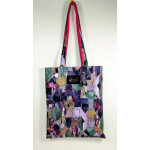 Υφασμάτινη Tote Bag 100% Βαμβακερή (OEKO-TEX) | Σχέδιο: Αφηρημένα Πολύχρωμη | Επένδυση: Φούξια | Διαστάσεις: 33x38 cm