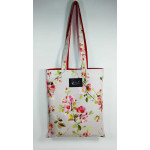 Υφασμάτινη Tote Bag 100% Βαμβακερή (OEKO-TEX) | Σχέδιο: Άγρια Τριαντάφυλλα | Επένδυση: Κόκκινο | Διαστάσεις: 33x38 cm