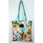 Υφασμάτινη Tote Bag 100% Βαμβακερή (OEKO-TEX) | Σχέδιο: Πορτοκάλια | Επένδυση: Aqua | Διαστάσεις: 38x38 cm