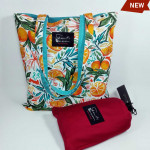 Υφασμάτινη Tote Bag 100% Βαμβακερή (OEKO-TEX) | Σχέδιο: Πορτοκάλια | Επένδυση: Aqua | Διαστάσεις: 38x38 cm