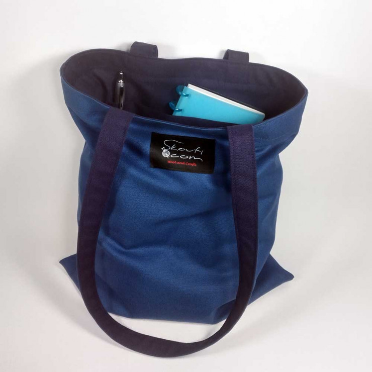Υφασμάτινη Tote Bag 100% Βαμβακερή (OEKO-TEX) | Unisex | Ραφ-Μπλε | Διαστάσεις: 33x38 cm | Με Επιλογές Χρωμάτων